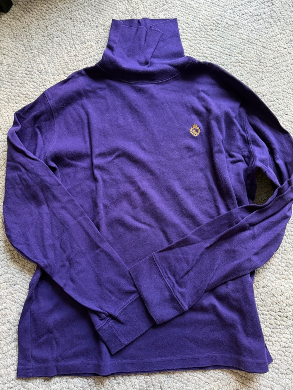 Lauren Ralph Lauren Purple Long Sleeve Turtleneck Tee